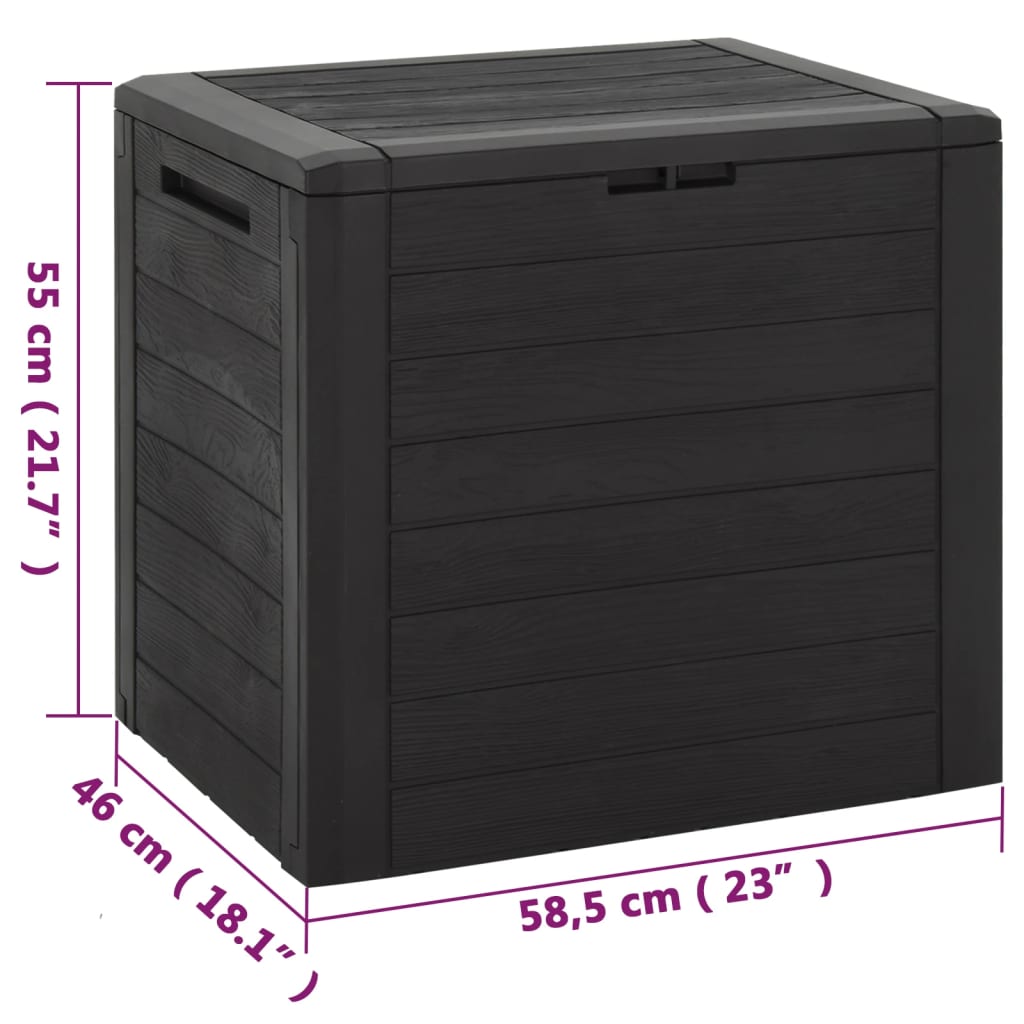 Tuinbox 58,5x46x55 cm polypropeen bruin