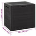 Tuinbox 58,5x46x55 cm polypropeen bruin