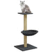 Kattenmeubel met sisal krabpaal 74 cm donkergrijs