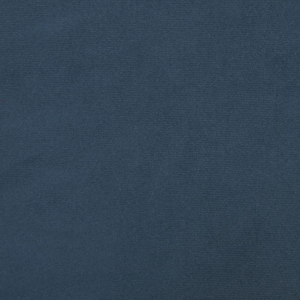Fauteuil met voetenbank fluweel blauw