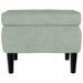 Fauteuil met voetenbank fluweel lichtgrijs