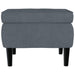 Fauteuil met voetenbank fluweel donkergrijs
