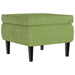 Fauteuil met voetenbank fluweel lichtgroen
