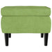 Fauteuil met voetenbank fluweel lichtgroen