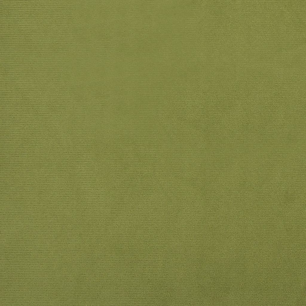 Fauteuil met voetenbank fluweel lichtgroen