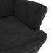 Fauteuil met voetenbank fluweel zwart