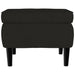 Fauteuil met voetenbank fluweel zwart