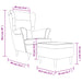 Fauteuil met voetenbank fluweel zwart