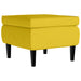 Fauteuil met voetenbank fluweel mosterdgeel