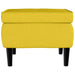 Fauteuil met voetenbank fluweel mosterdgeel