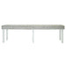Bankje 160x35x45 cm natuurlijk kubu rattan en mahoniehout wit