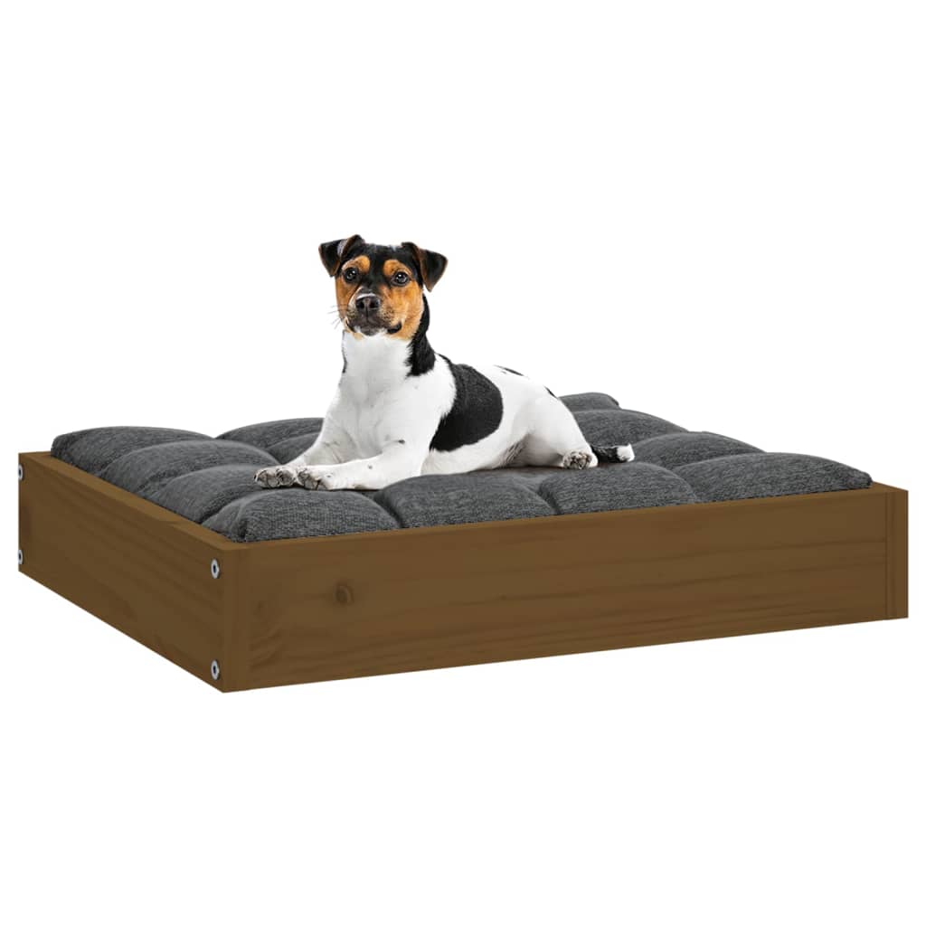 Hondenbed 51.5 x 44 x 9 cm Solid pine wood HoningBruin