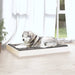 Hondenmand 101,5x74x9 cm massief grenenhout wit