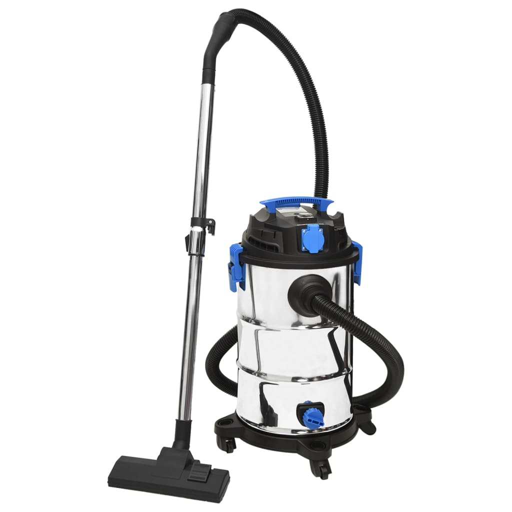 Nat- en droogzuiger 1200 W 30 L zilverkleurig