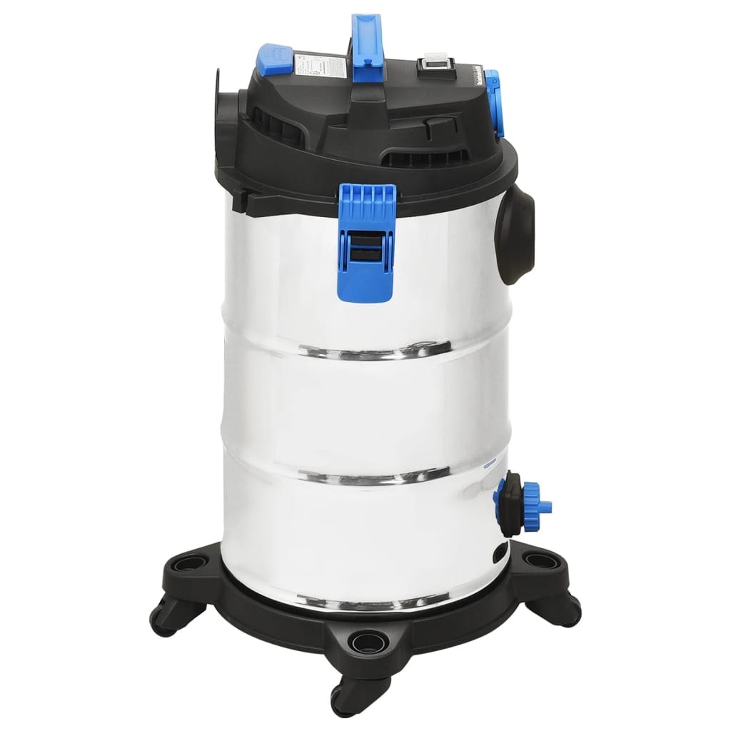 Nat- en droogzuiger 1200 W 30 L zilverkleurig