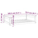 Hondenmand 105,5x75,5x28 cm massief grenenhout wit