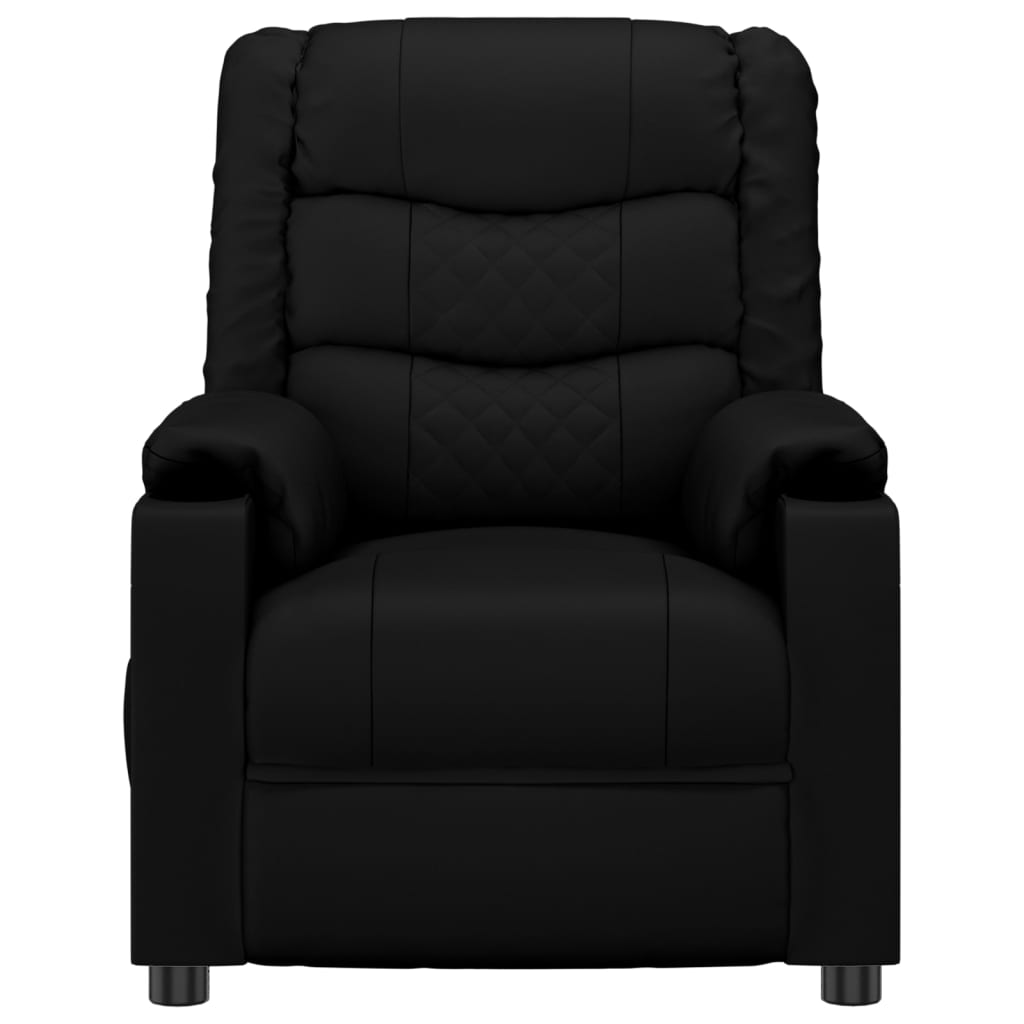 Fauteuil verstelbaar kunstleer zwart
