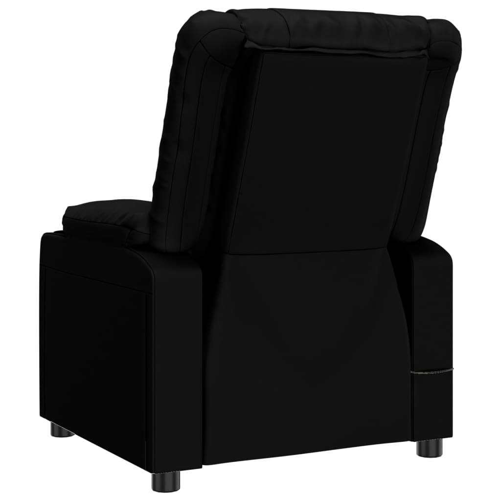 Fauteuil verstelbaar kunstleer zwart