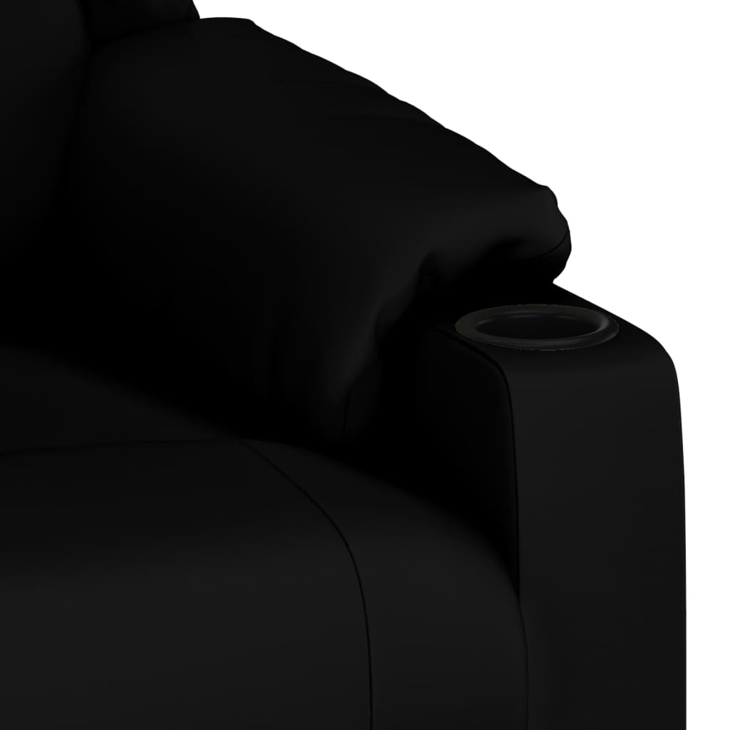 Fauteuil verstelbaar kunstleer zwart