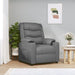 Fauteuil verstelbaar kunstleer grijs
