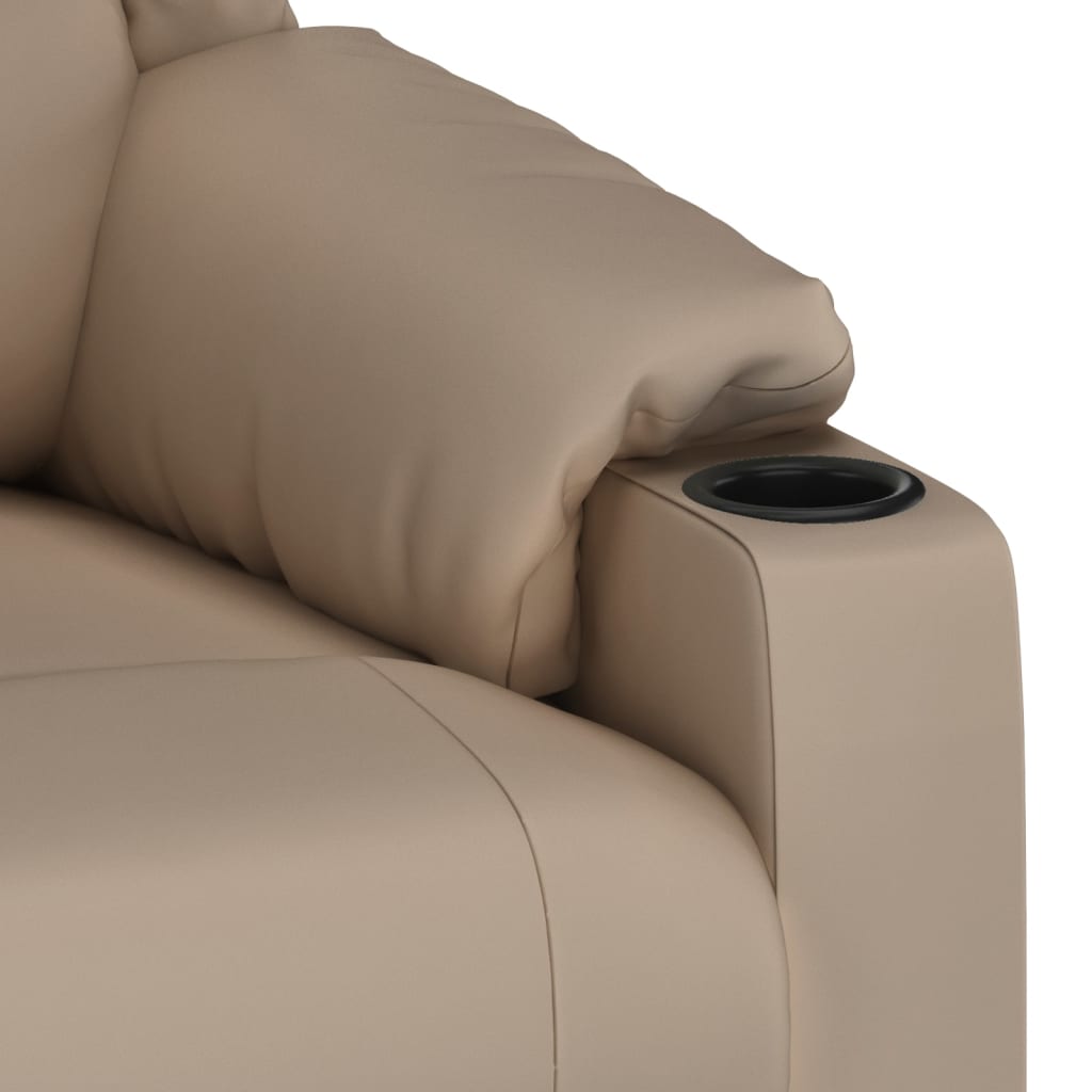 Fauteuil verstelbaar kunstleer cappuccinokleurig