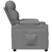 Fauteuil verstelbaar stof lichtgrijs