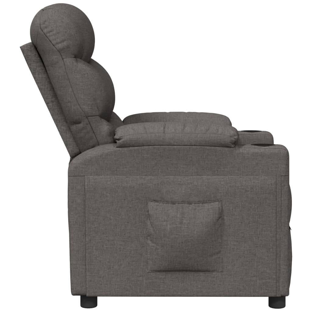 Fauteuil verstelbaar stof donkergrijs