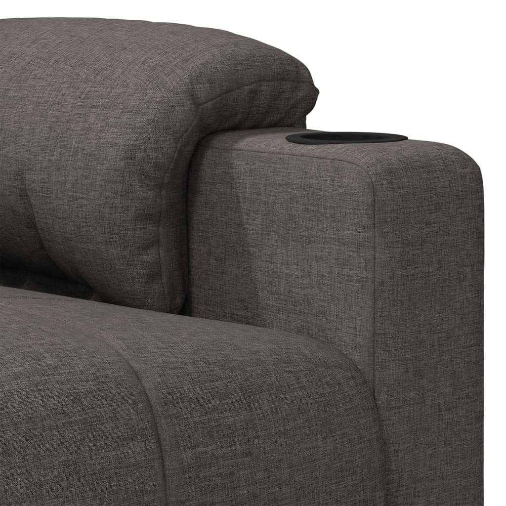 Fauteuil verstelbaar stof donkergrijs
