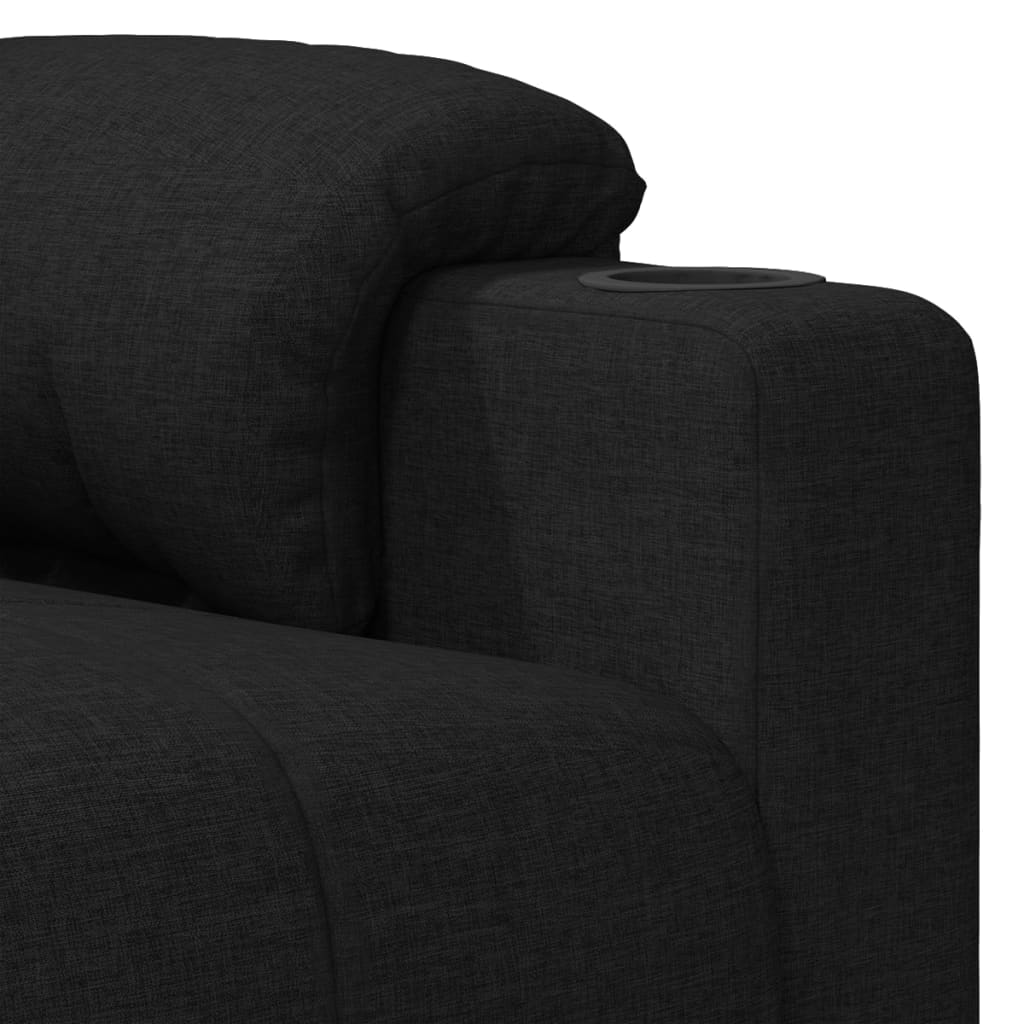 Fauteuil verstelbaar stof zwart