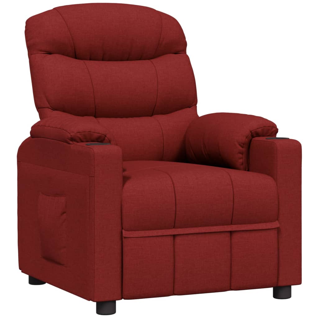 Fauteuil verstelbaar stof wijnrood