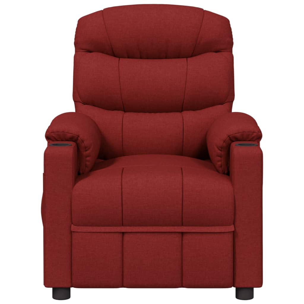 Fauteuil verstelbaar stof wijnrood