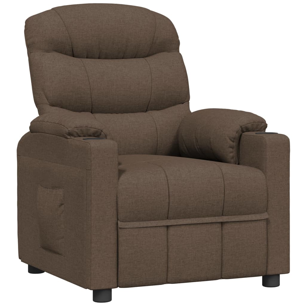 Fauteuil verstelbaar stof bruin