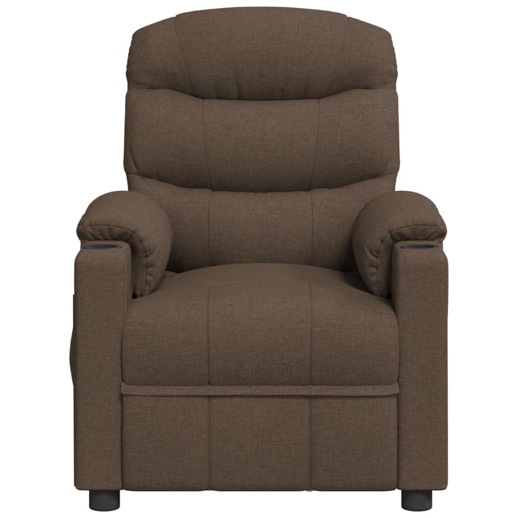 Fauteuil verstelbaar stof bruin
