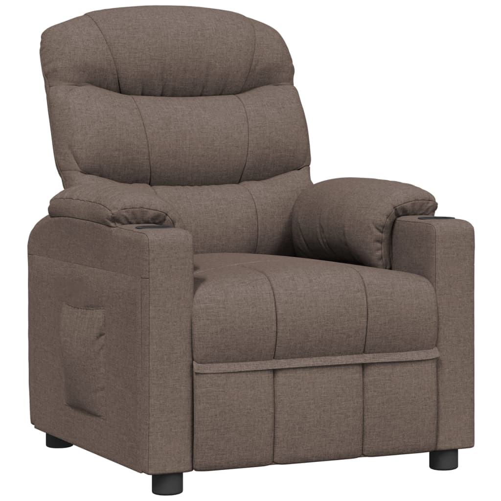 Fauteuil verstelbaar stof taupe