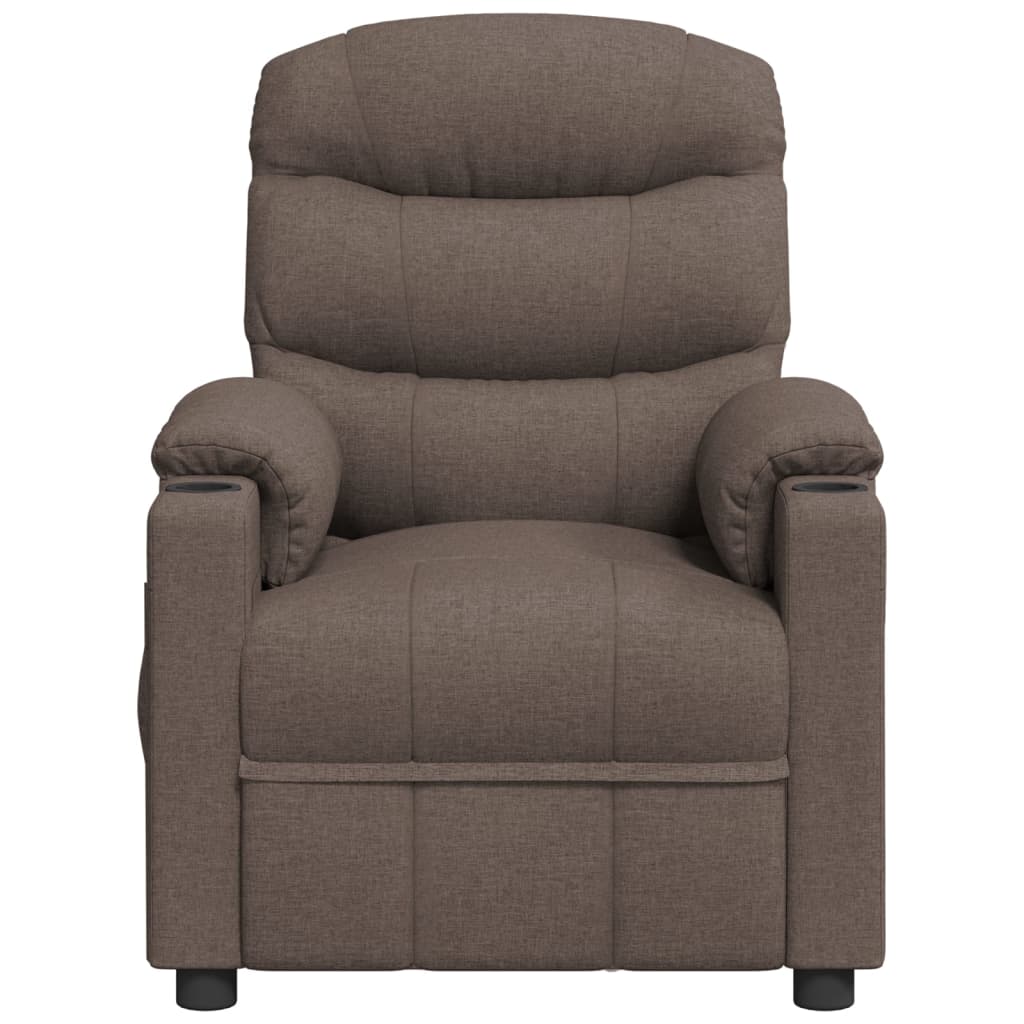 Fauteuil verstelbaar stof taupe