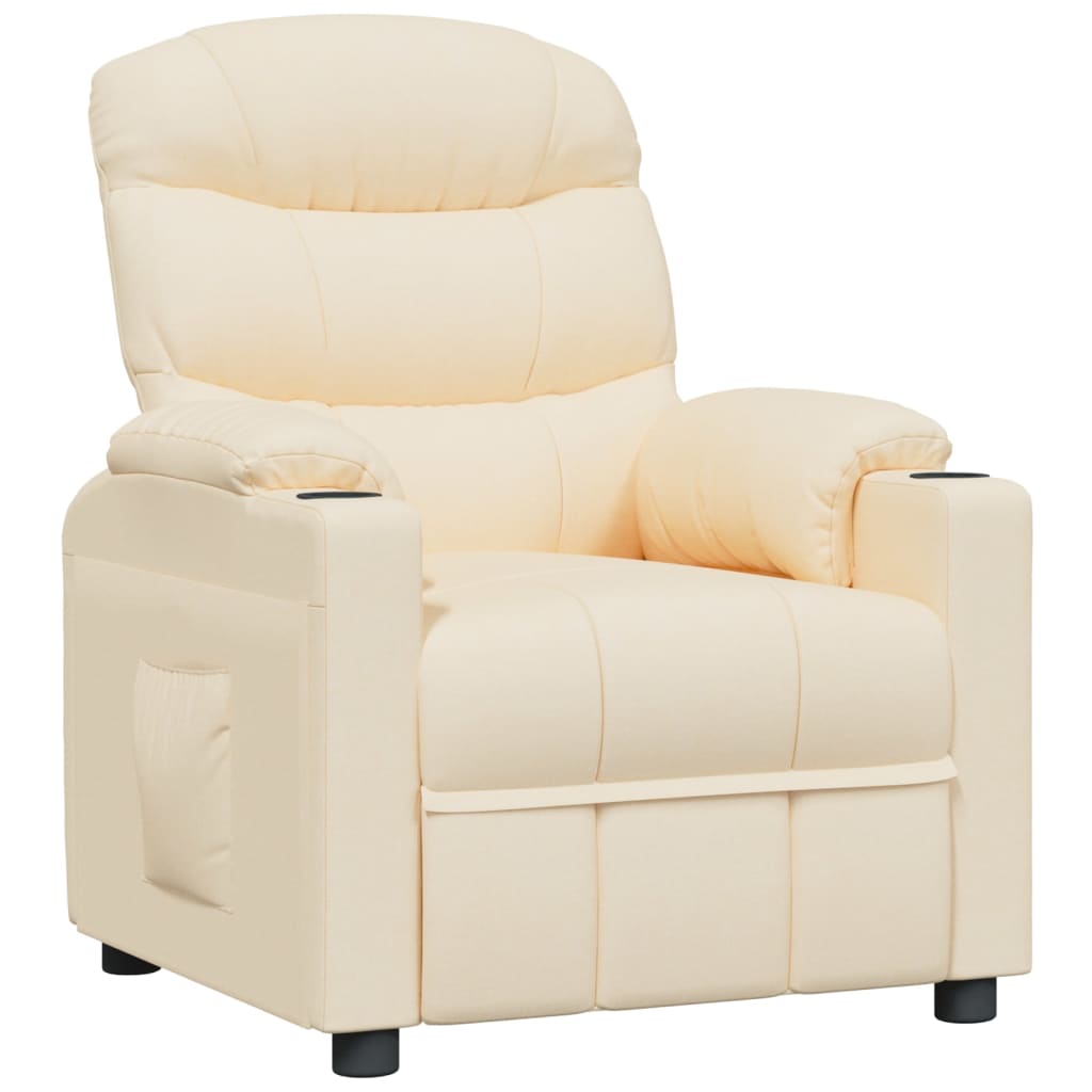 Fauteuil verstelbaar stof crèmekleurig