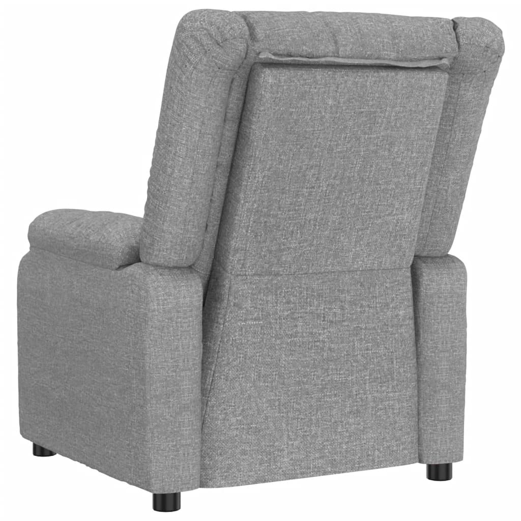 Fauteuil verstelbaar stof lichtgrijs