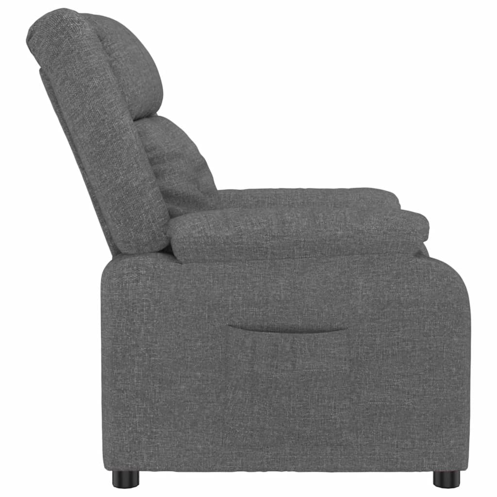 Fauteuil verstelbaar stof donkergrijs
