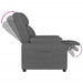 Fauteuil verstelbaar stof donkergrijs