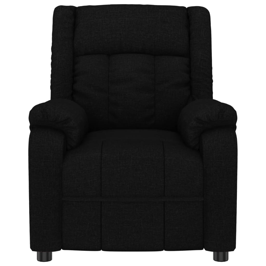 Fauteuil verstelbaar stof zwart