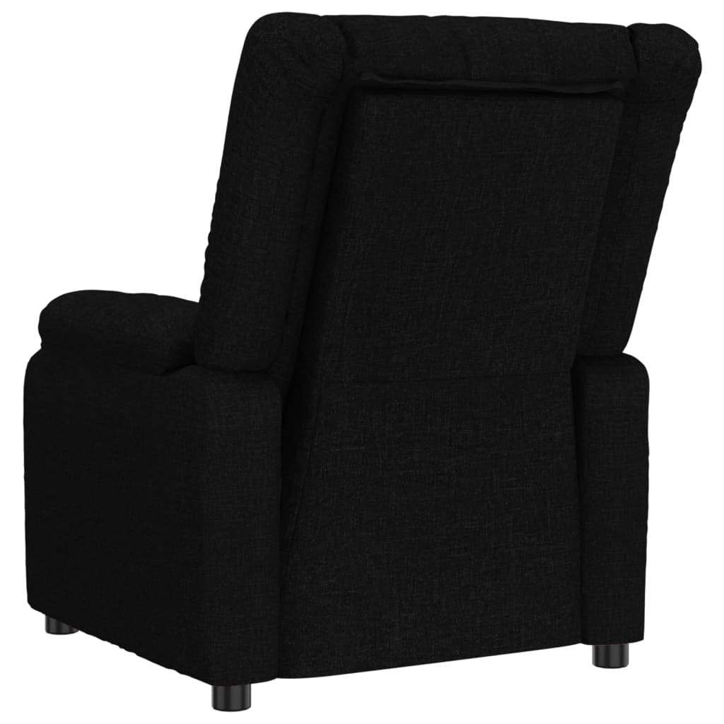 Fauteuil verstelbaar stof zwart
