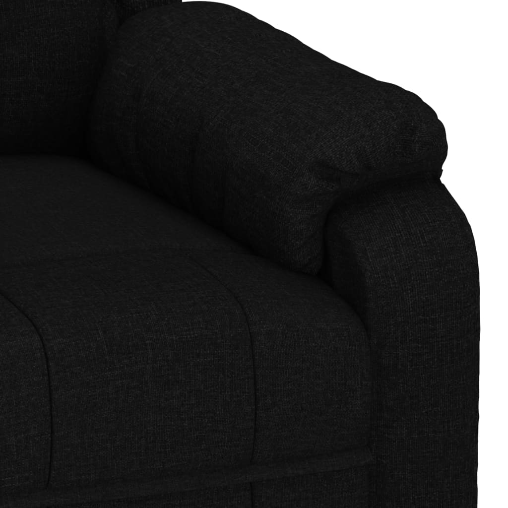 Fauteuil verstelbaar stof zwart