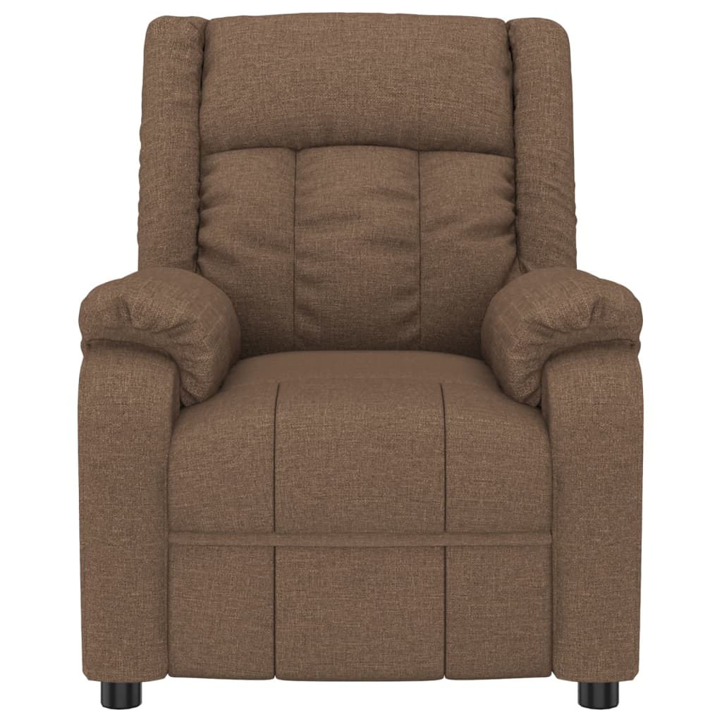 Fauteuil verstelbaar stof bruin