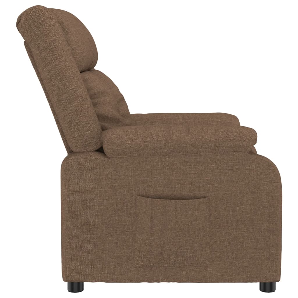 Fauteuil verstelbaar stof bruin