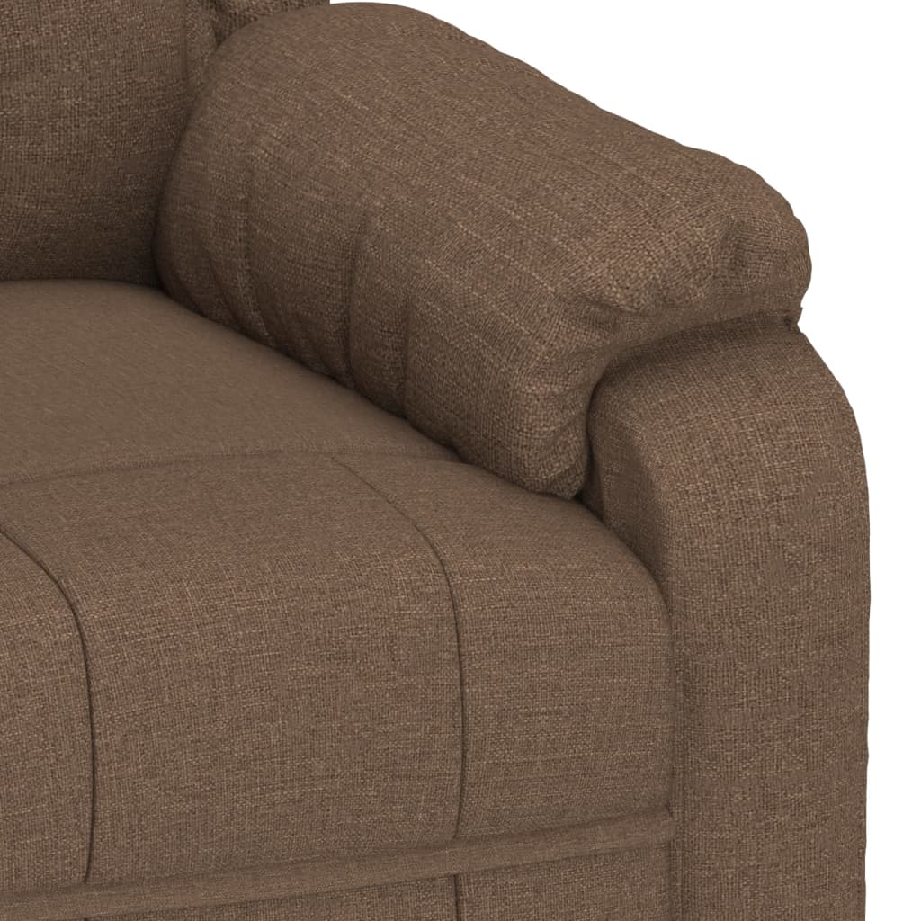 Fauteuil verstelbaar stof bruin