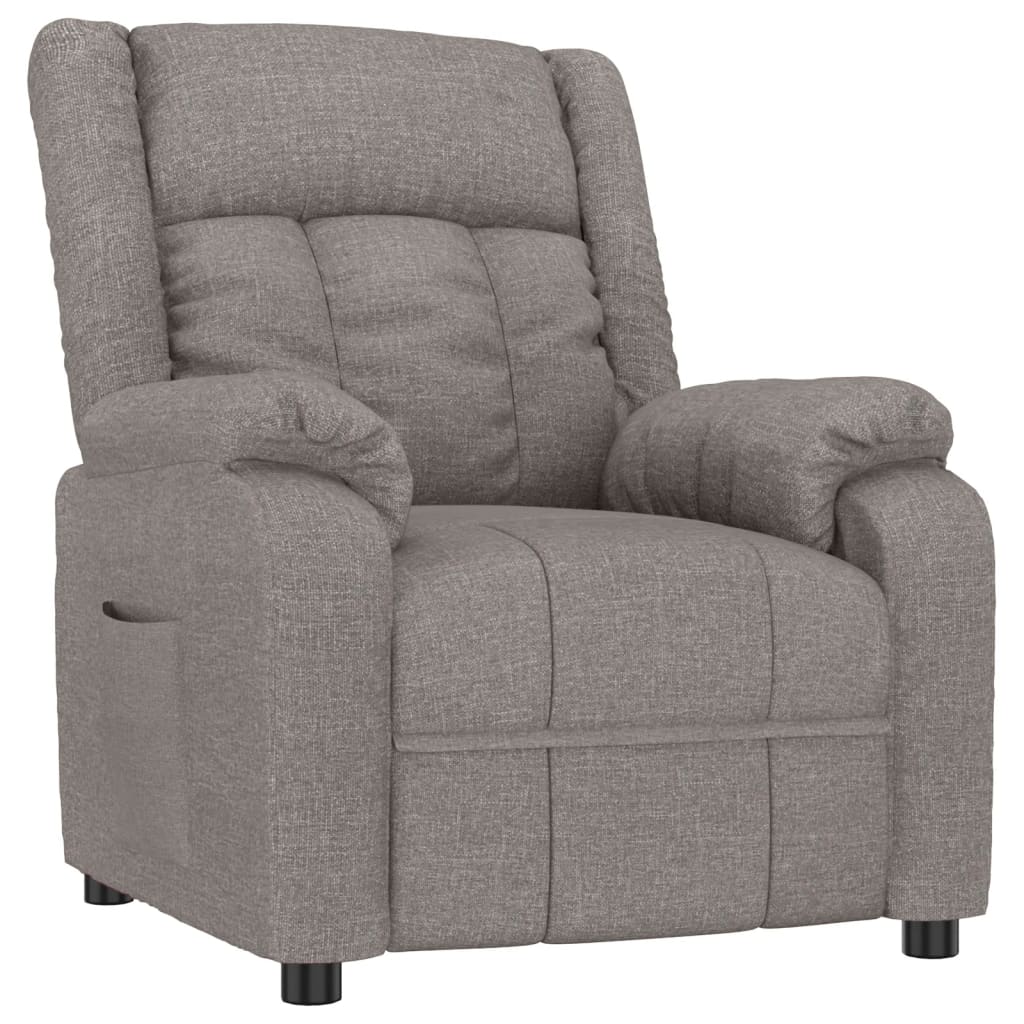 Fauteuil verstelbaar stof taupe