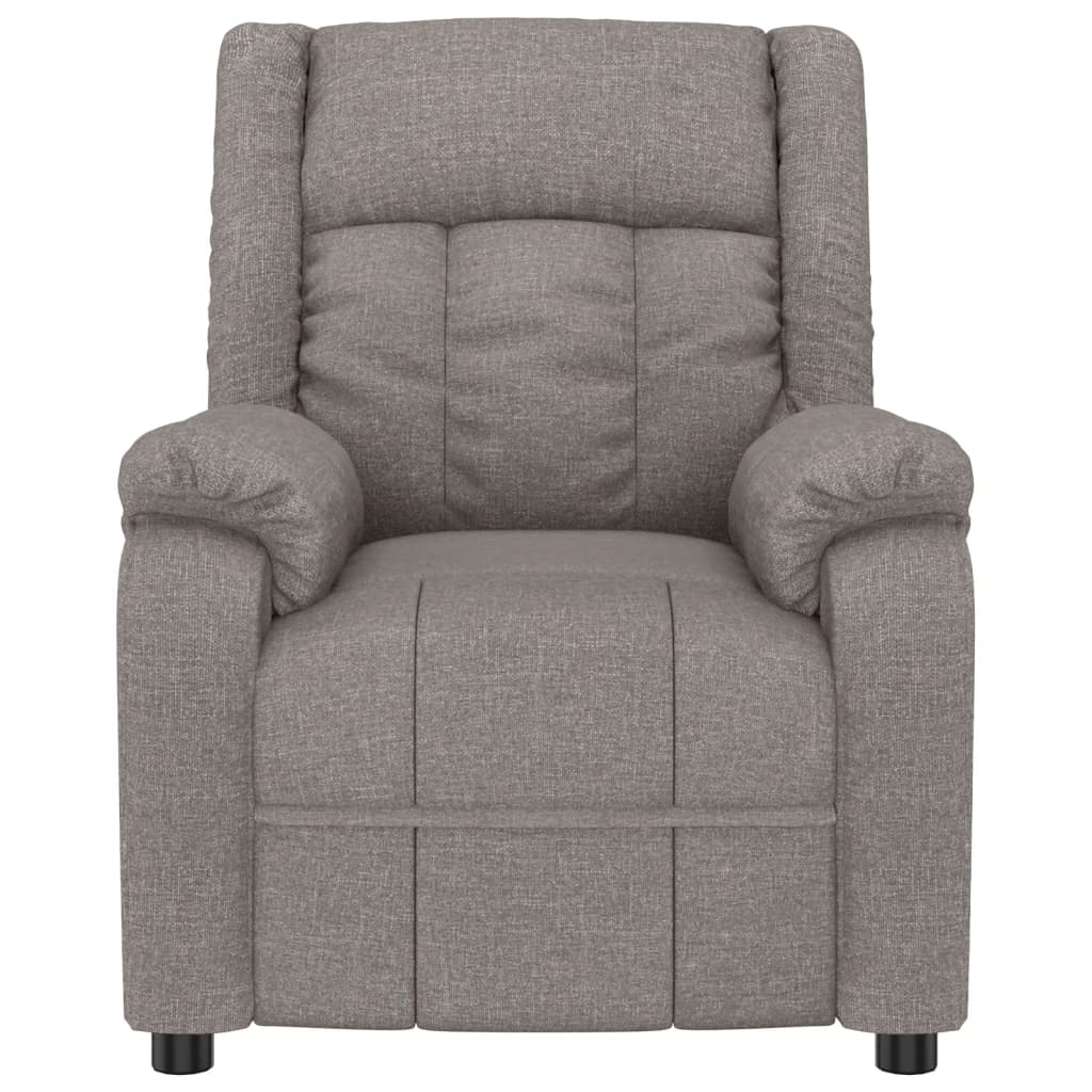 Fauteuil verstelbaar stof taupe