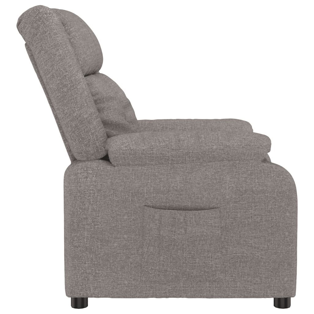 Fauteuil verstelbaar stof taupe