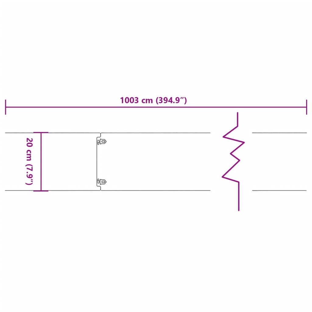 Gazonranden 10 stuks 20x103 cm flexibel cortenstaal