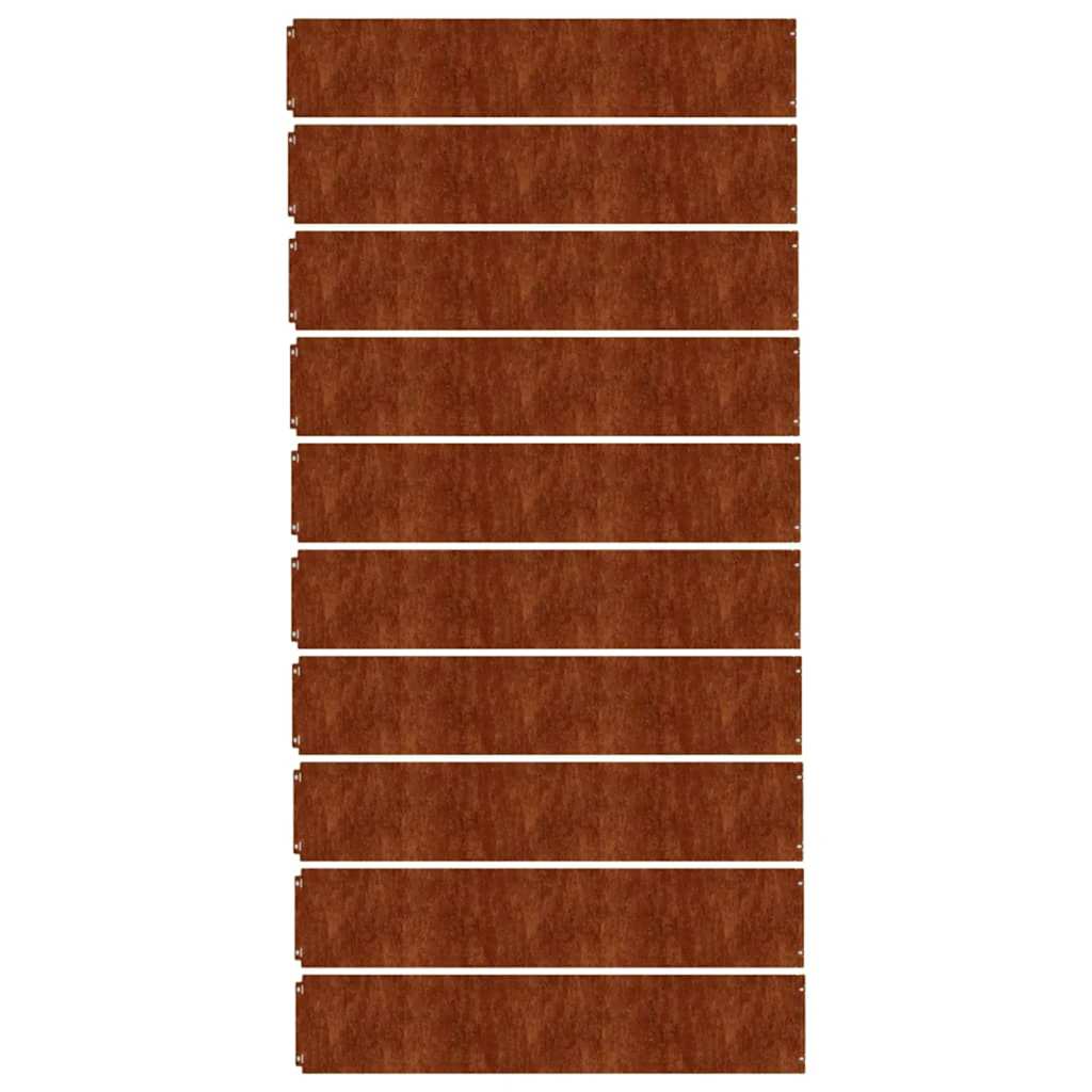 Gazonranden 10 stuks 20x103 cm flexibel cortenstaal